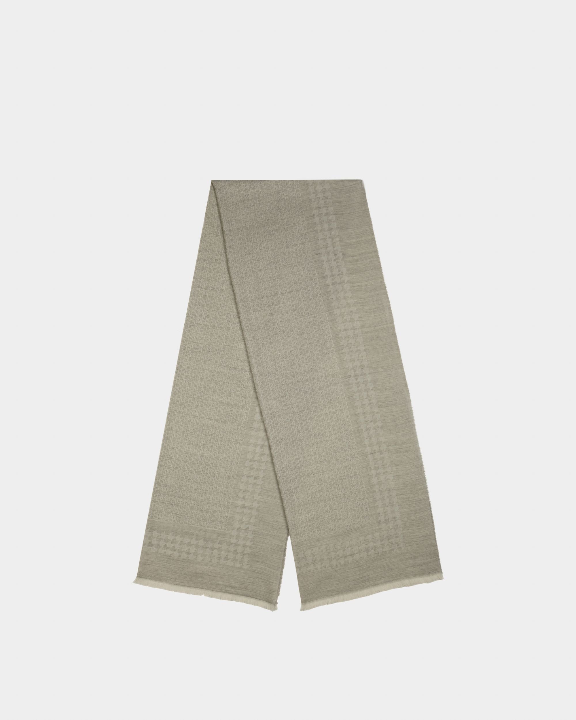 Wool Scarf In Grey - Women's - Bally - 01