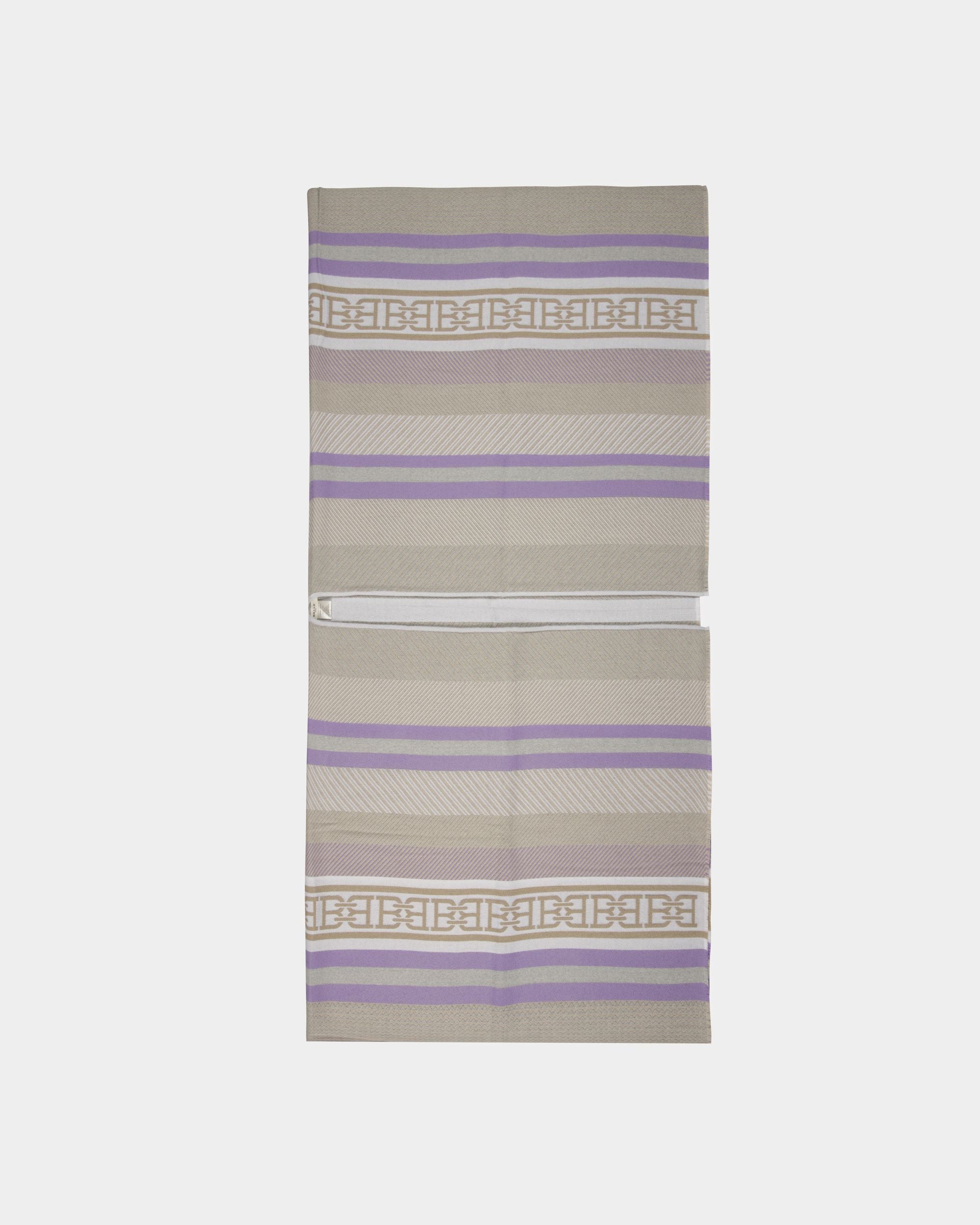 Wool Scarf In Bone - Women's - Bally - 01