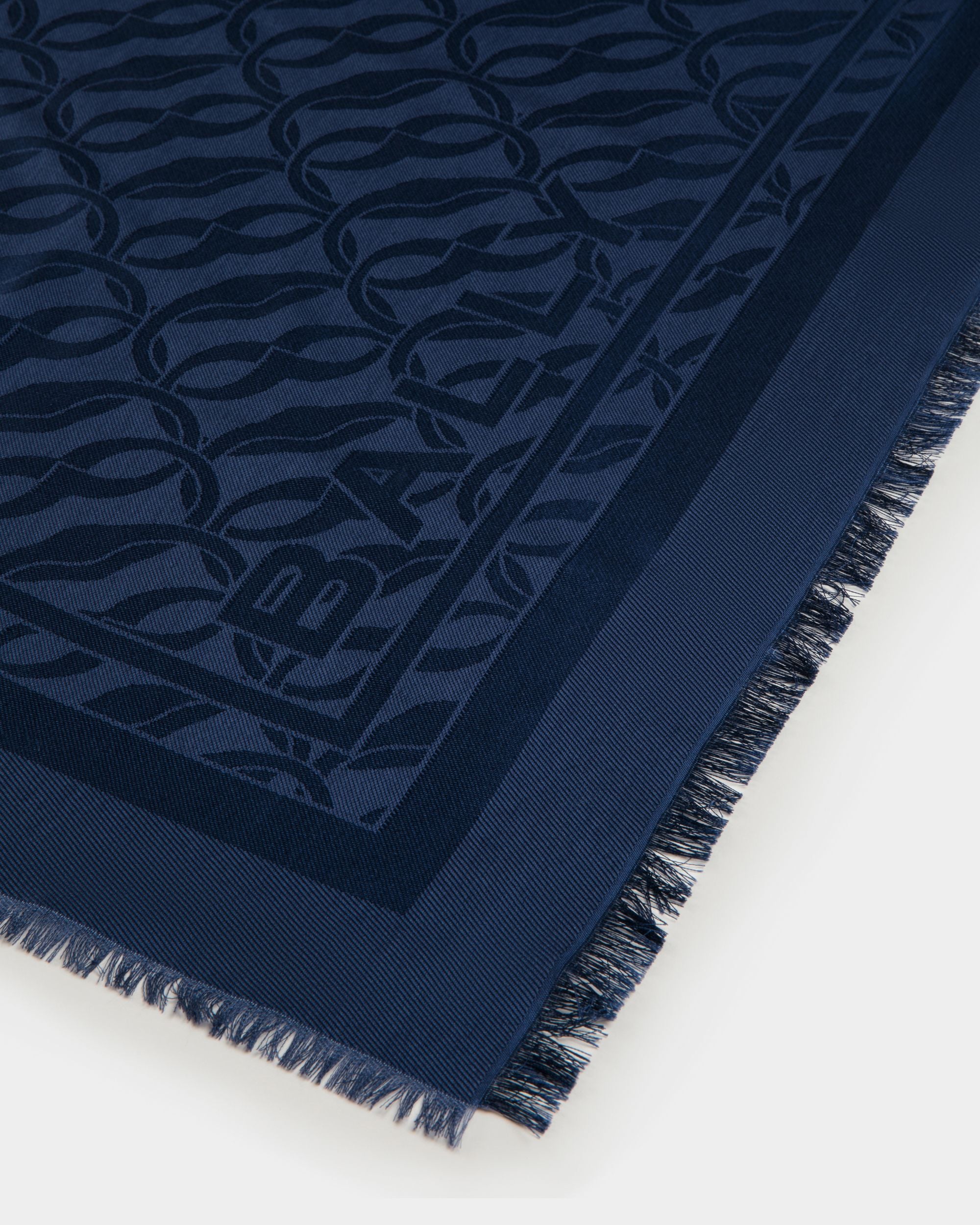 Scarf Scarf In Blue Silk - Women's - Bally - 02