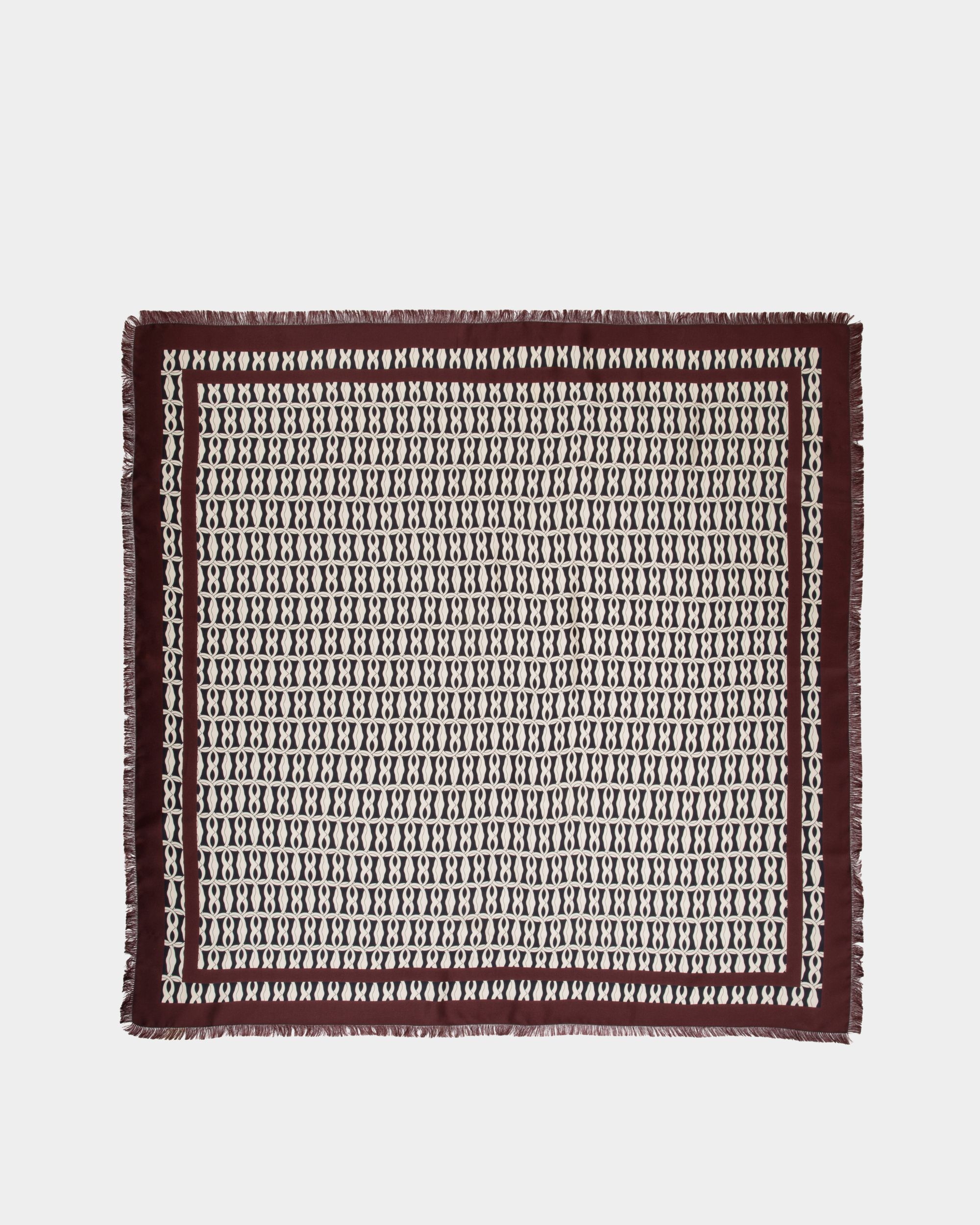 Foulard With Emblem Print In Andorra Silk - Women's - Bally - 01