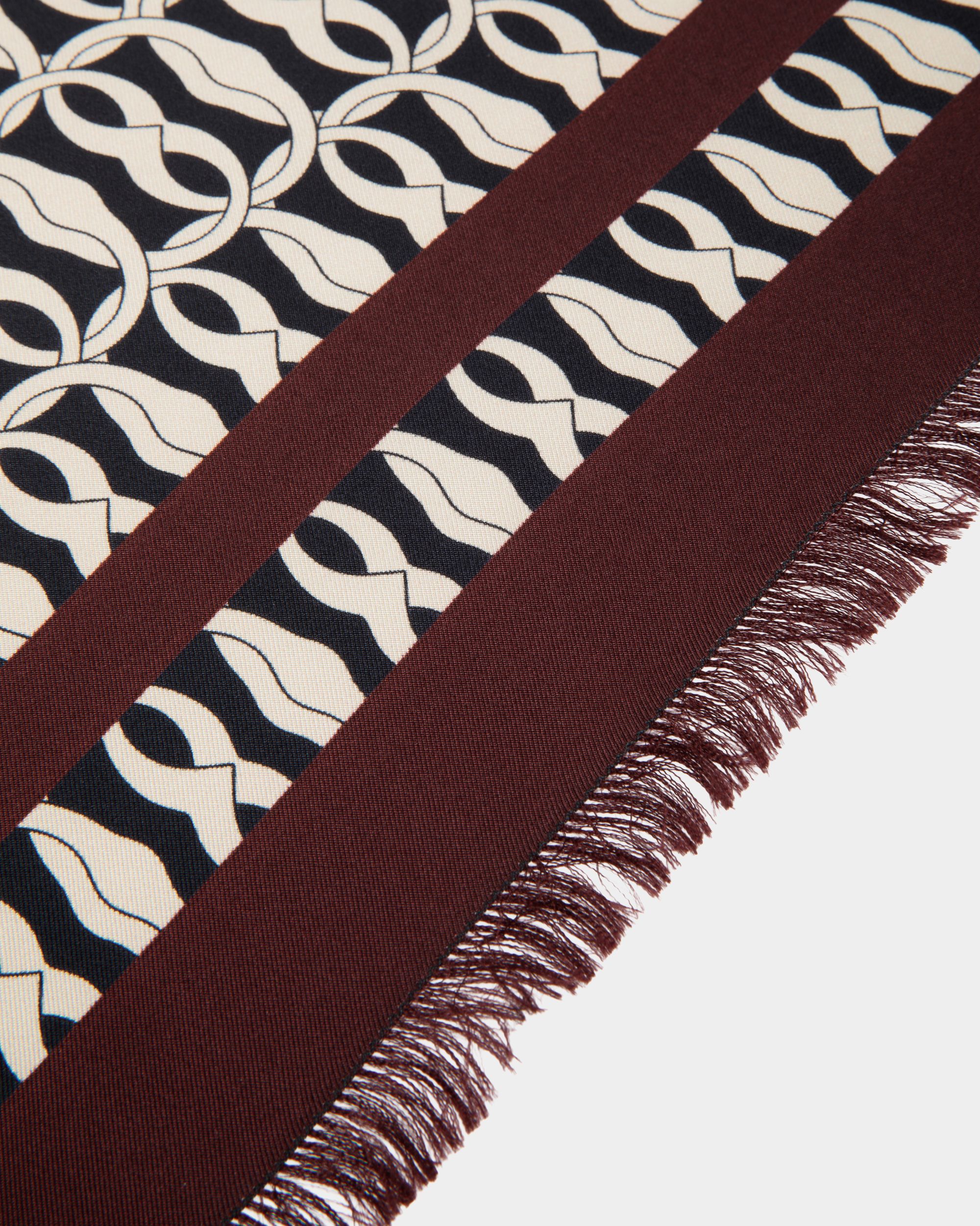 Foulard With Emblem Print In Andorra Silk - Women's - Bally - 02