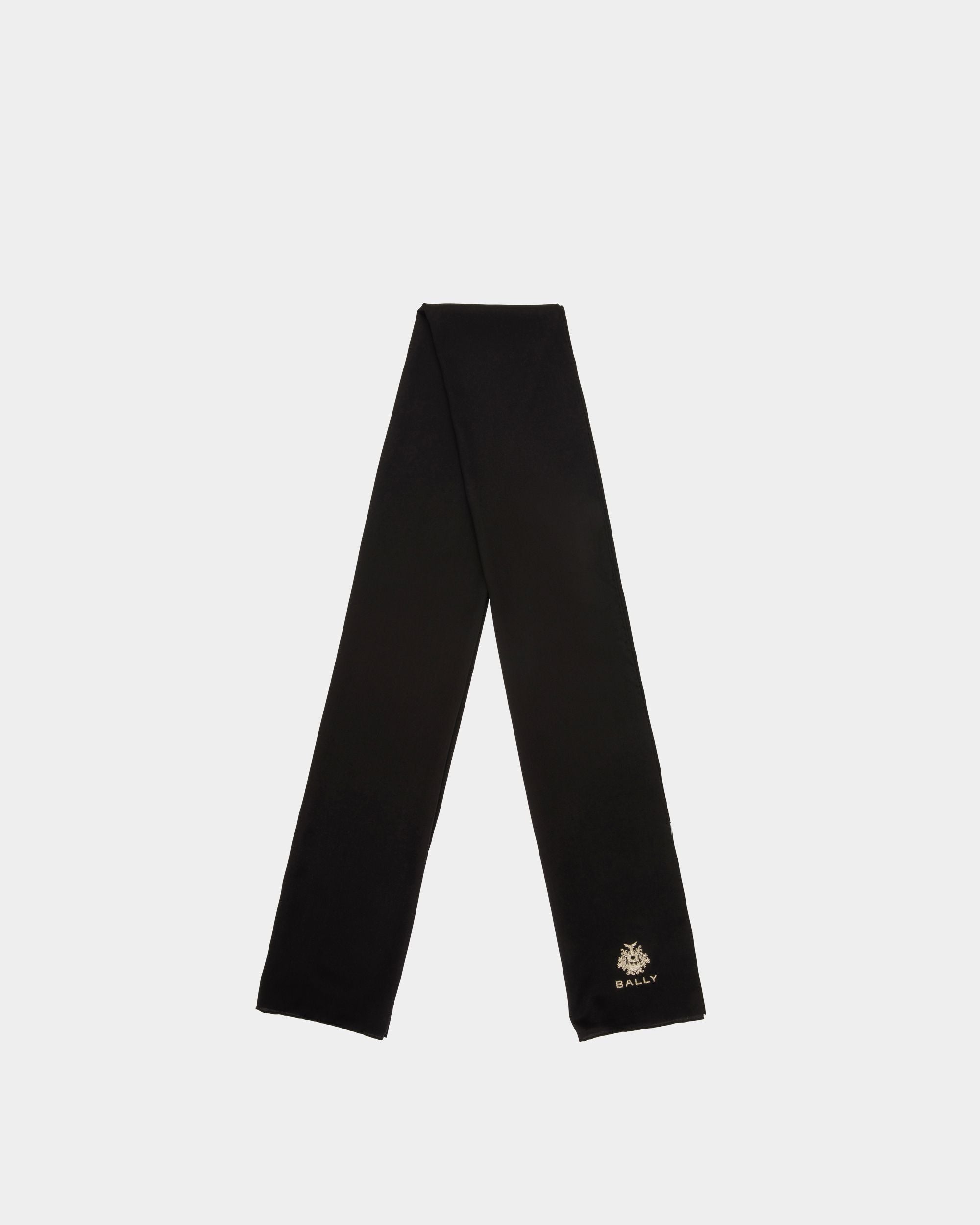 Scarf in Black Silk - Women's - Bally - 01