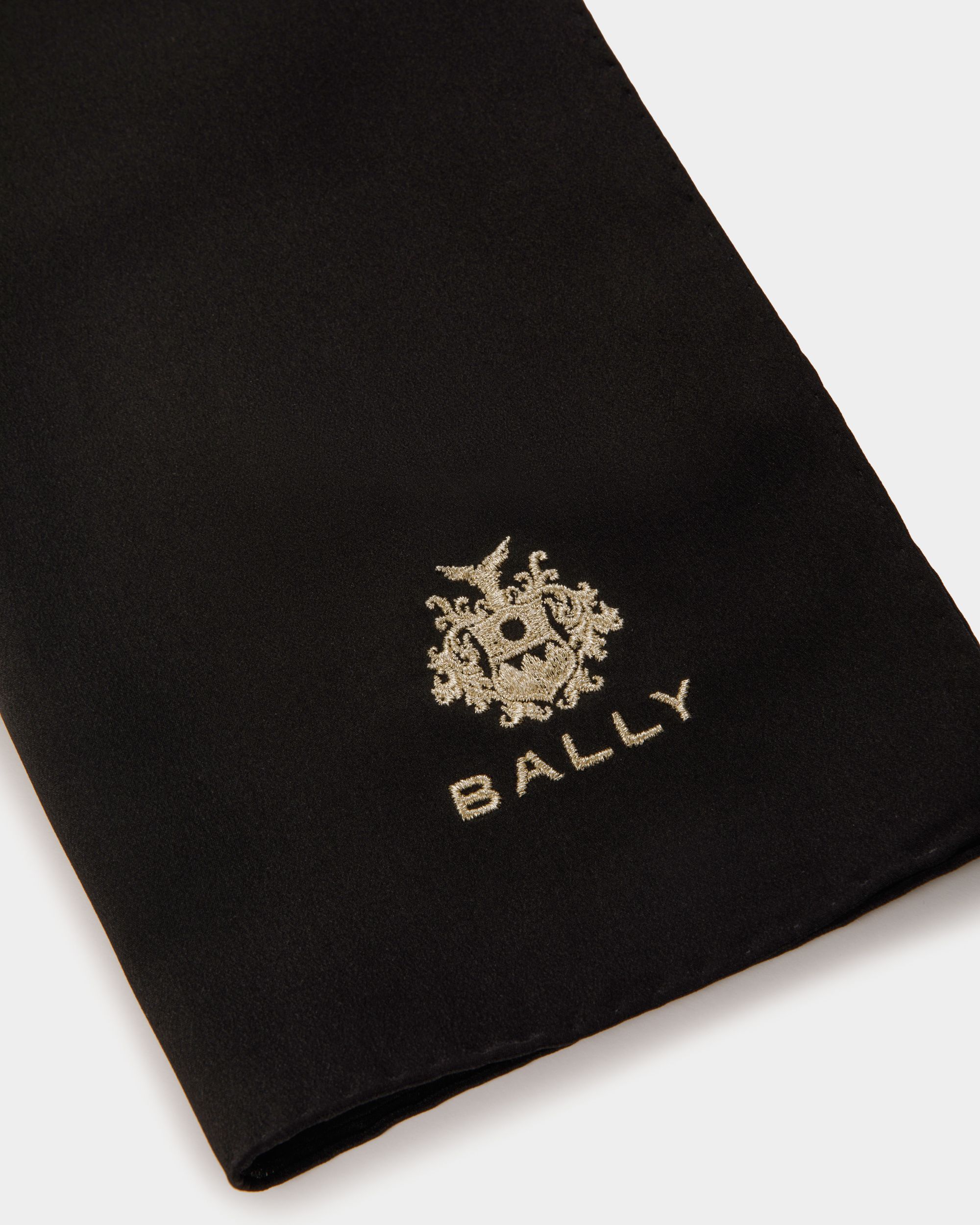 Scarf in Black Silk - Women's - Bally - 02
