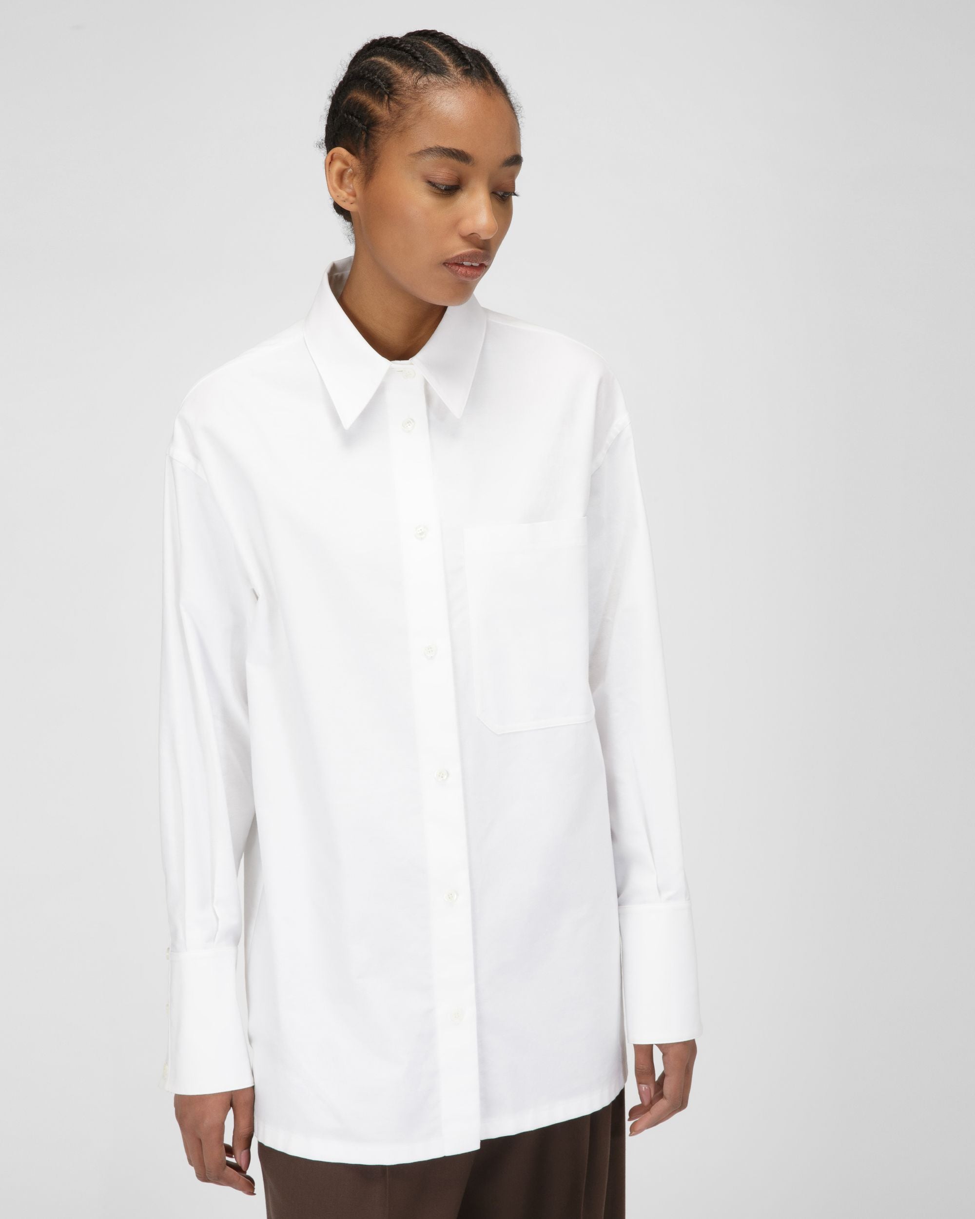 Long Sleeve Cotton Shirt - Women's - Bally - 03