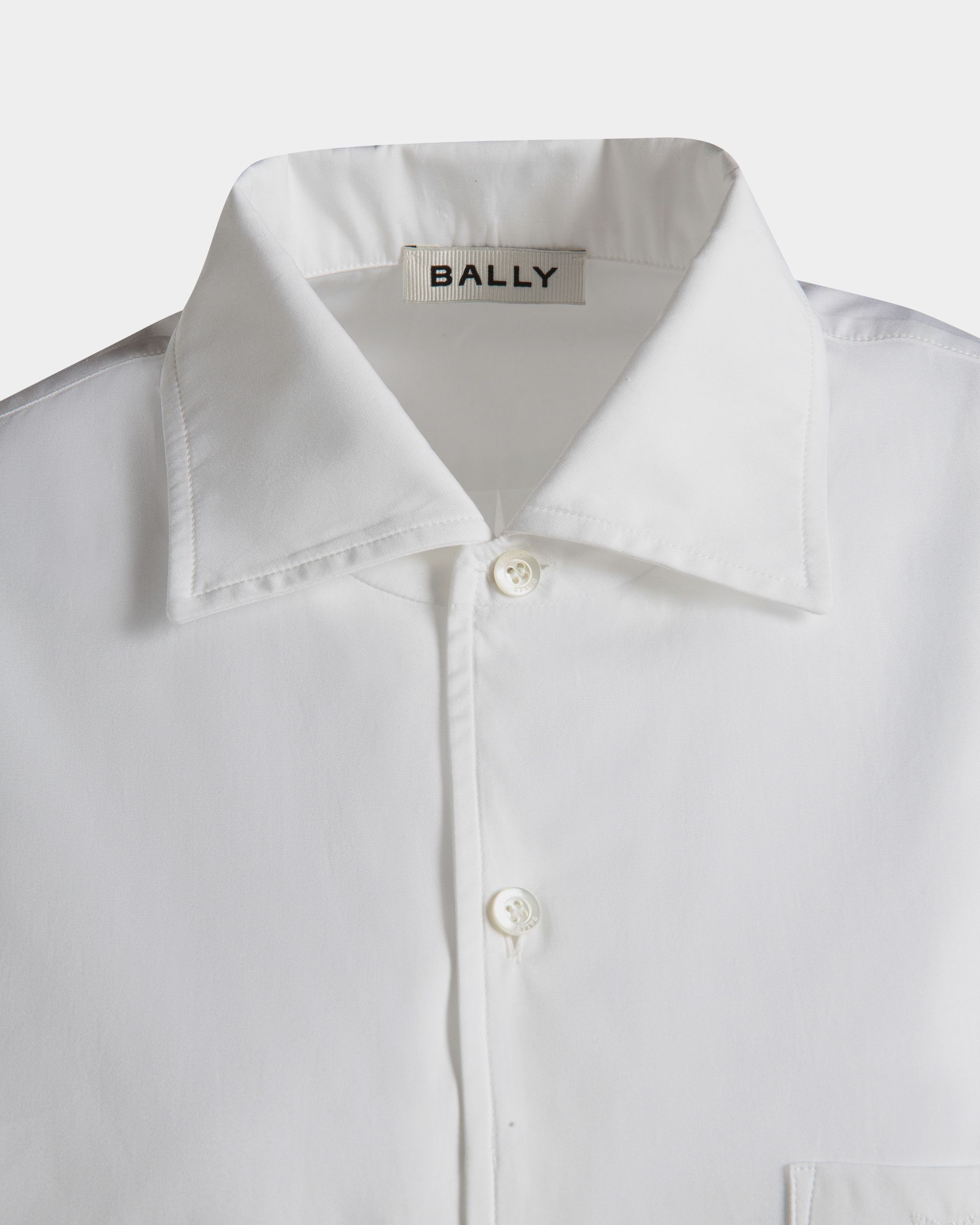 Long Sleeve Shirt In White Cotton - Women's - Bally - 05