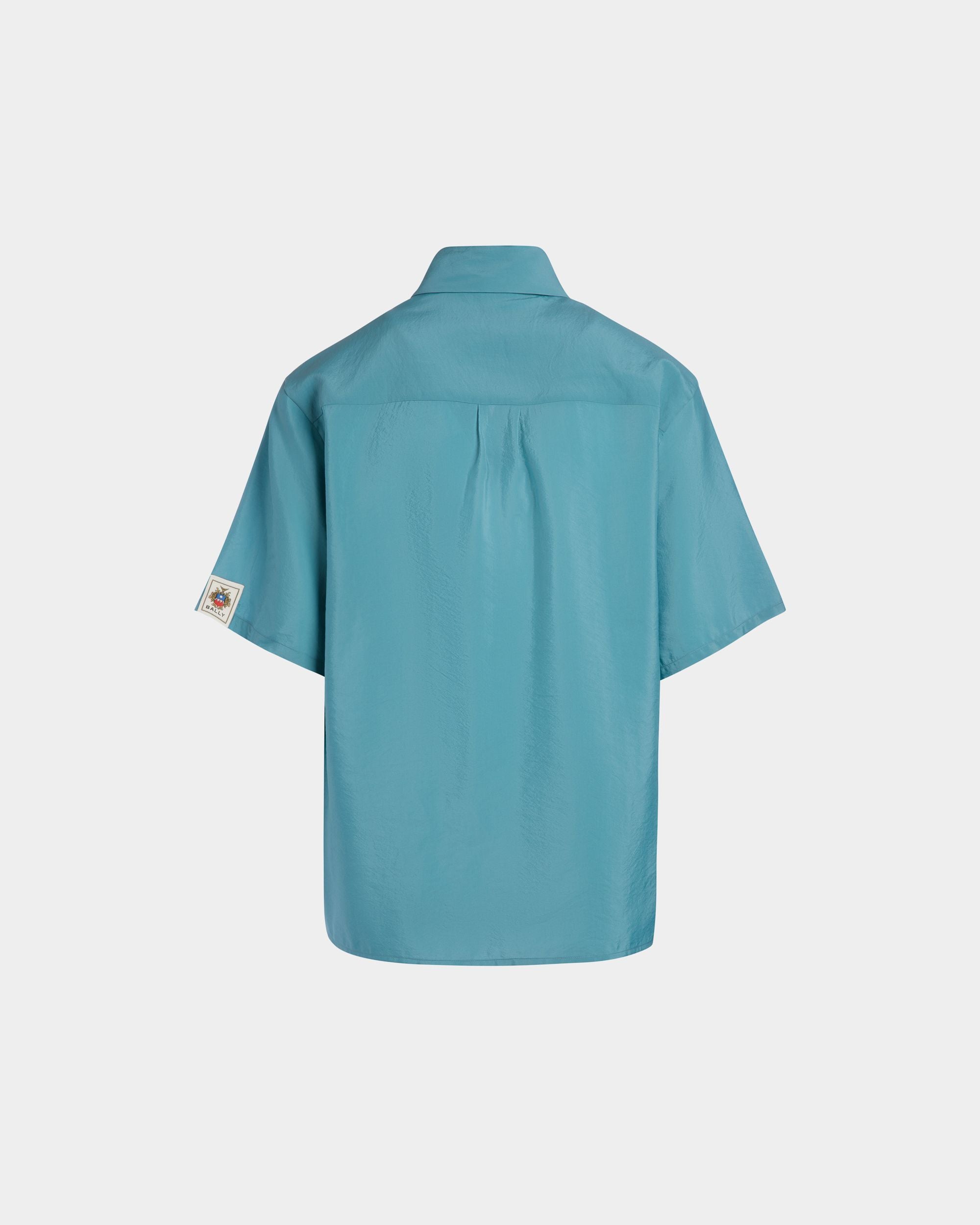 Shirt in Medium Blue Satin - Women's - Bally - 07