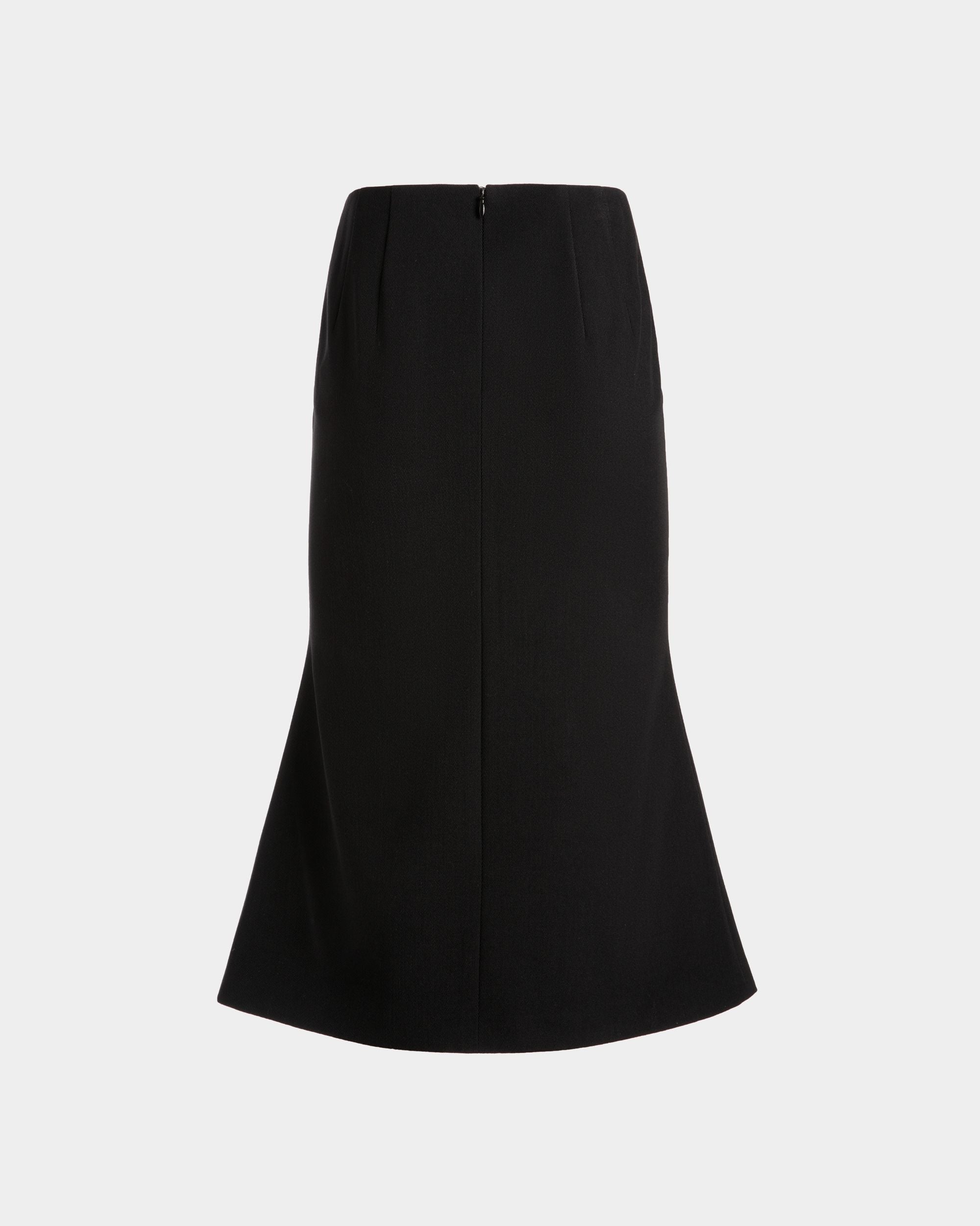 Midi Skirt In Black Wool Blend - Women's - Bally - 07
