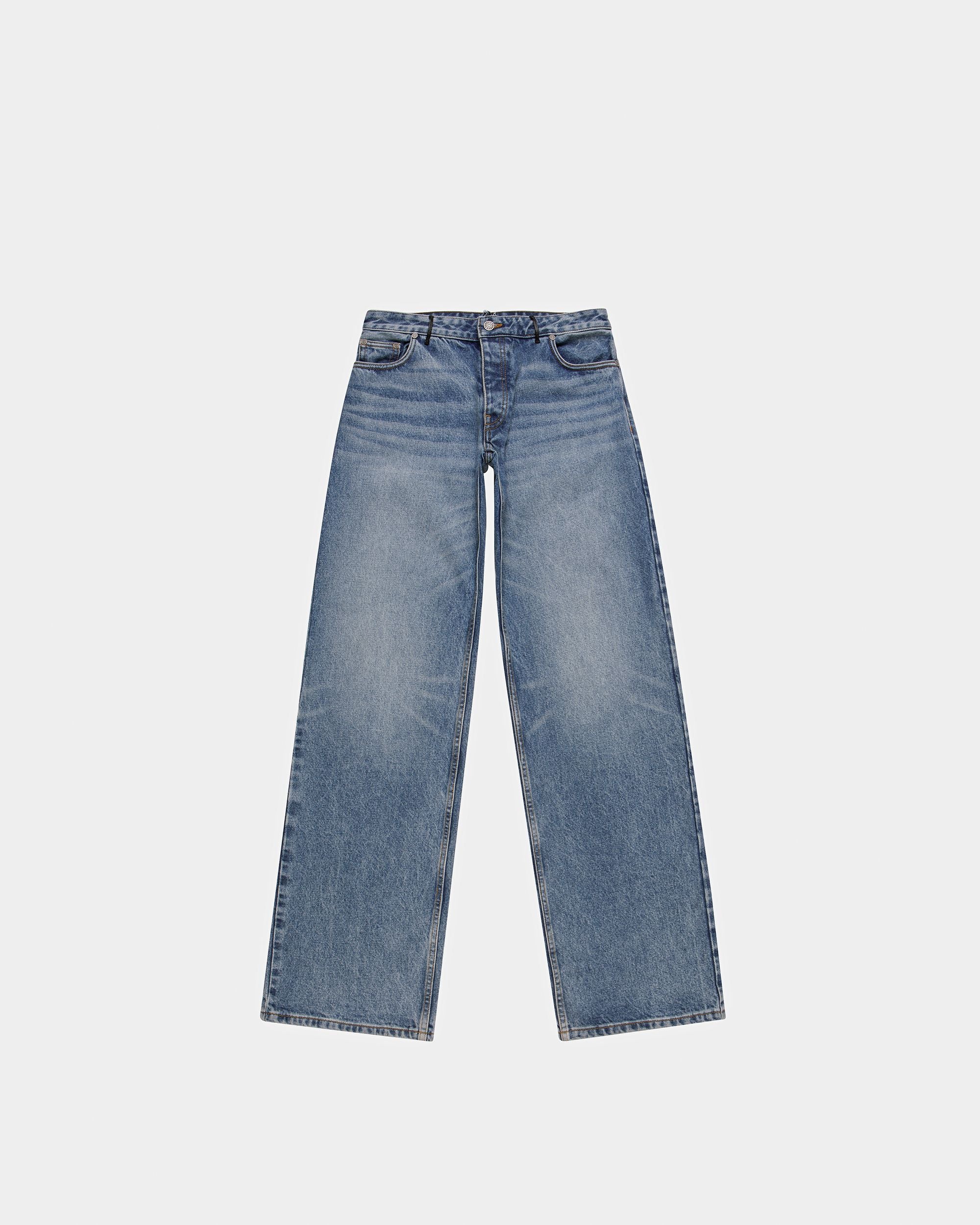 Straight Denim Pants In Indigo - Women's - Bally - 01