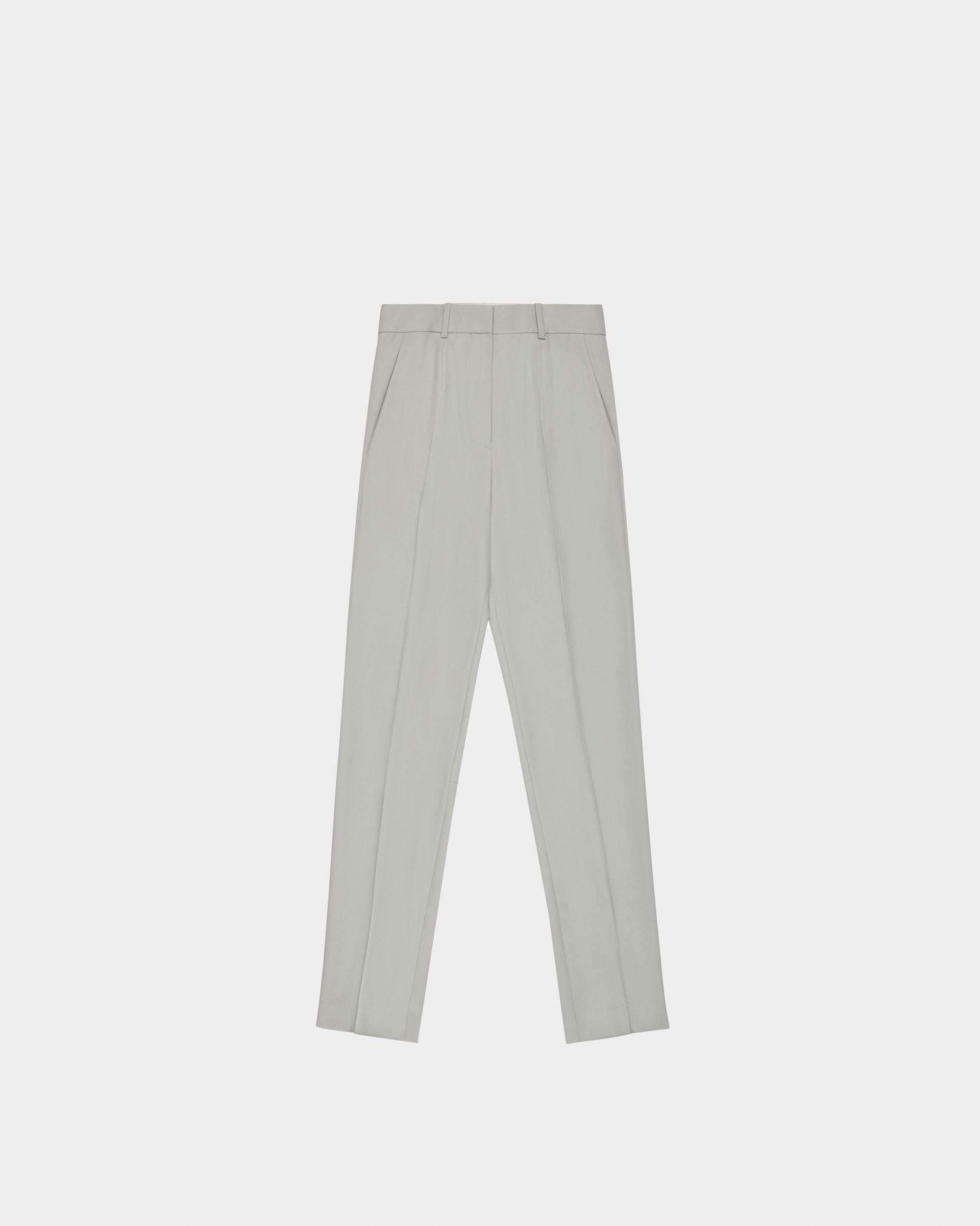 Wool Trousers In Grey - Women's - Bally - 04