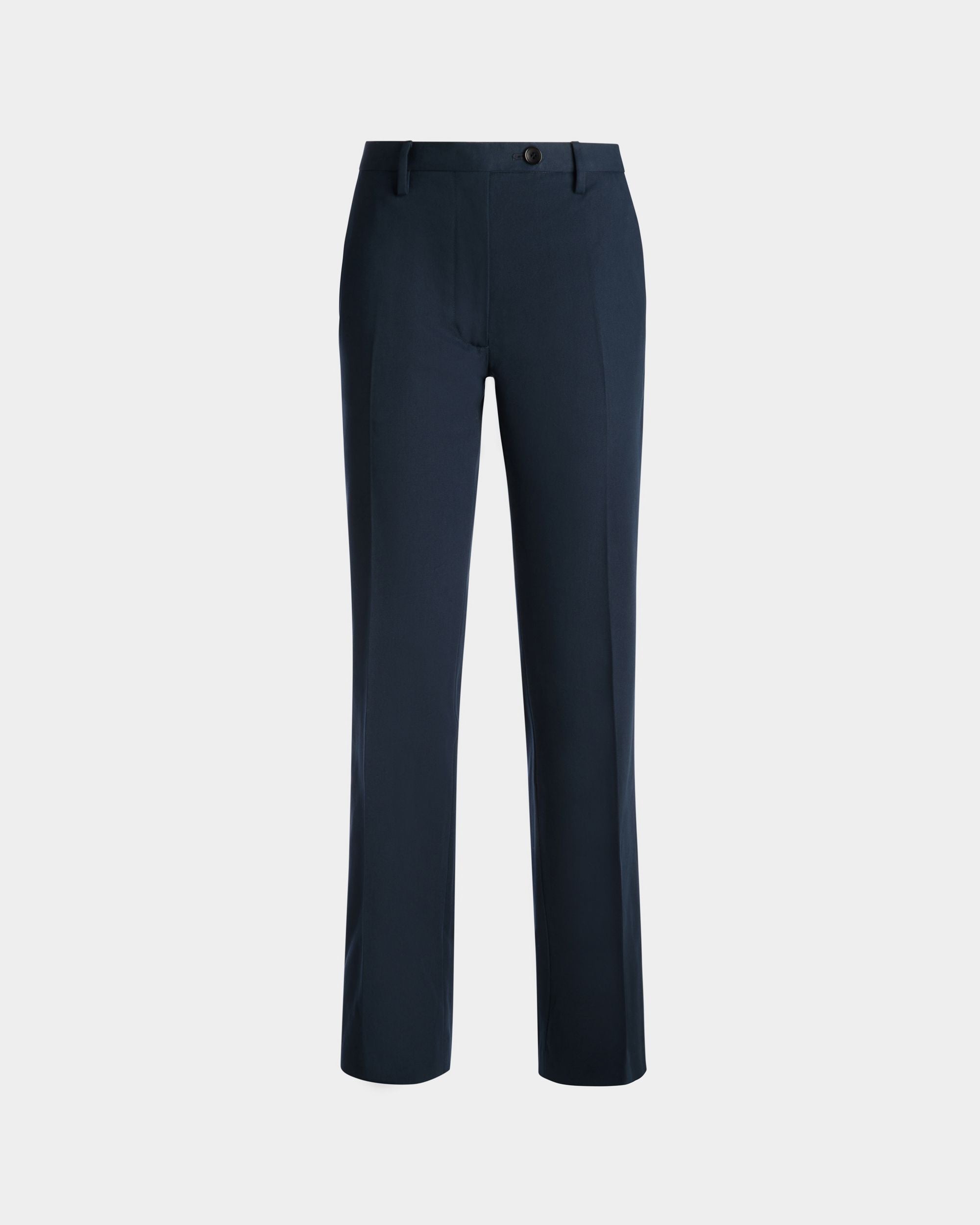 Pants in Blue Cotton - Women's - Bally - 01