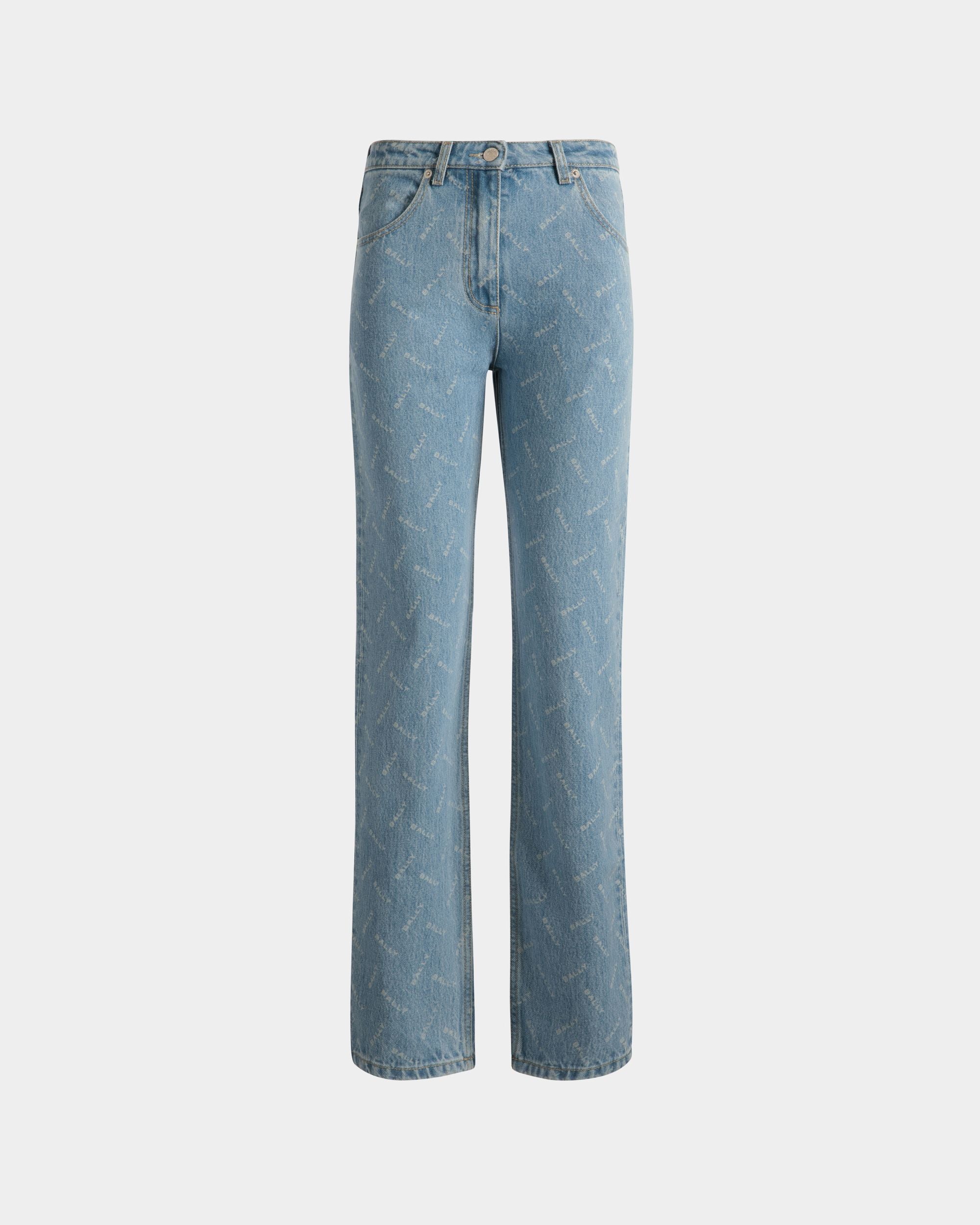 Denim Pants in Light Blue Cotton - Women's - Bally - 01