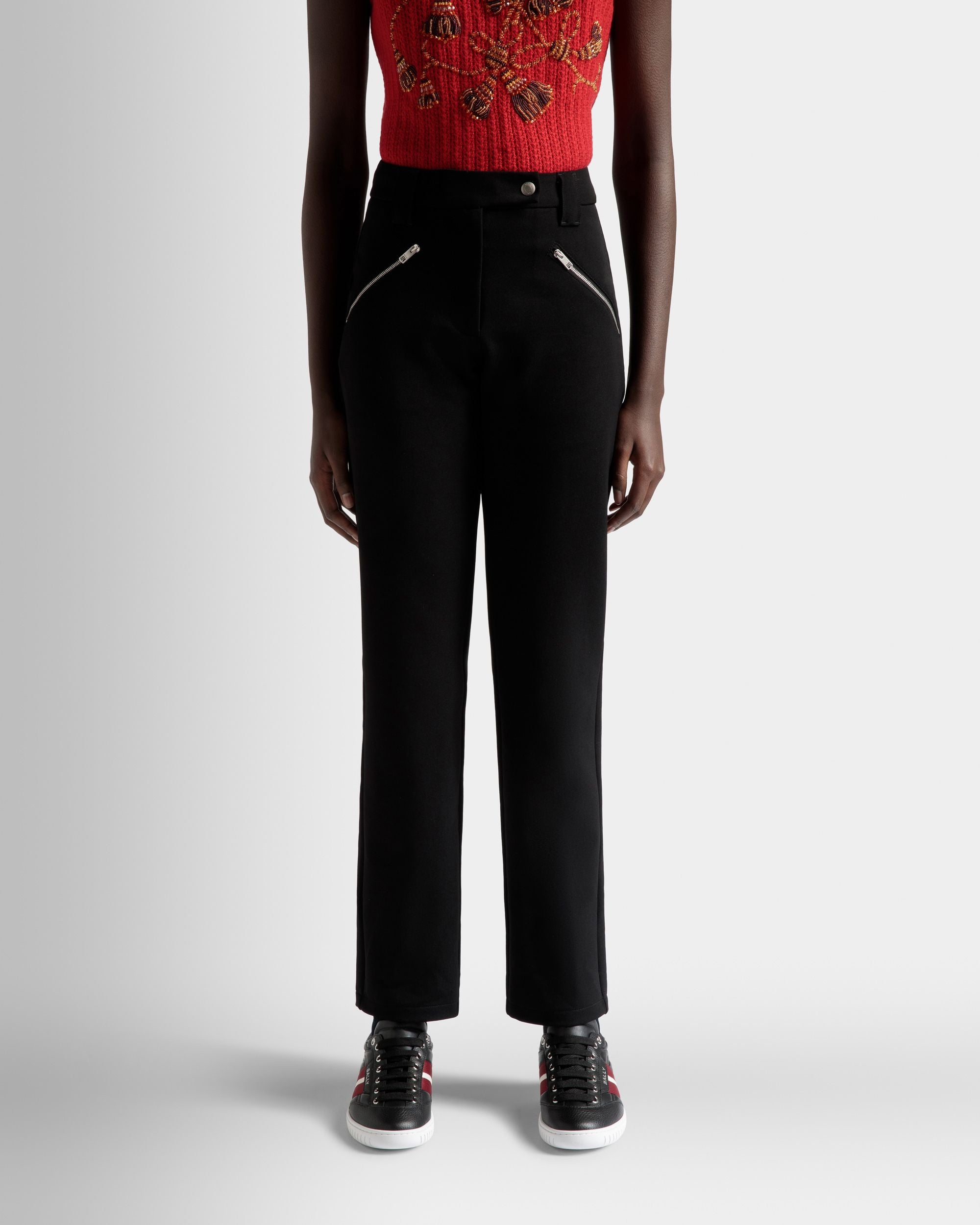 Stretch Pants In Black - Women's - Bally - 03