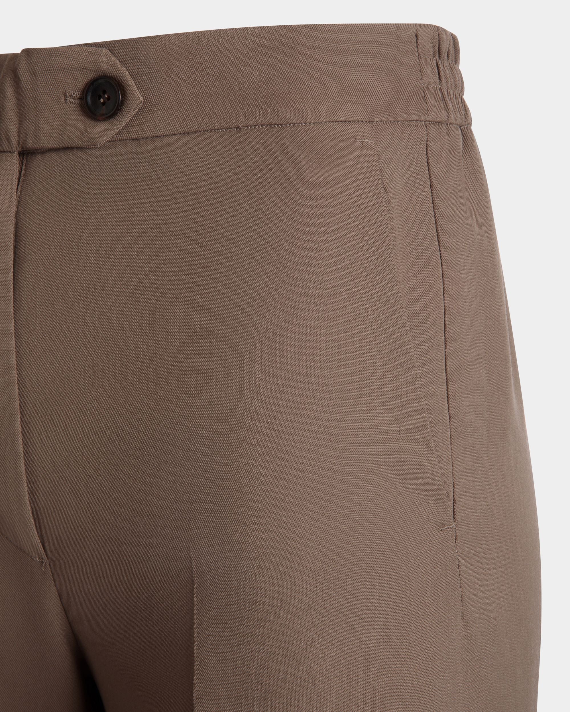 Pants in Taupe Wool and Synthetic Fabric - Women's - Bally - 02