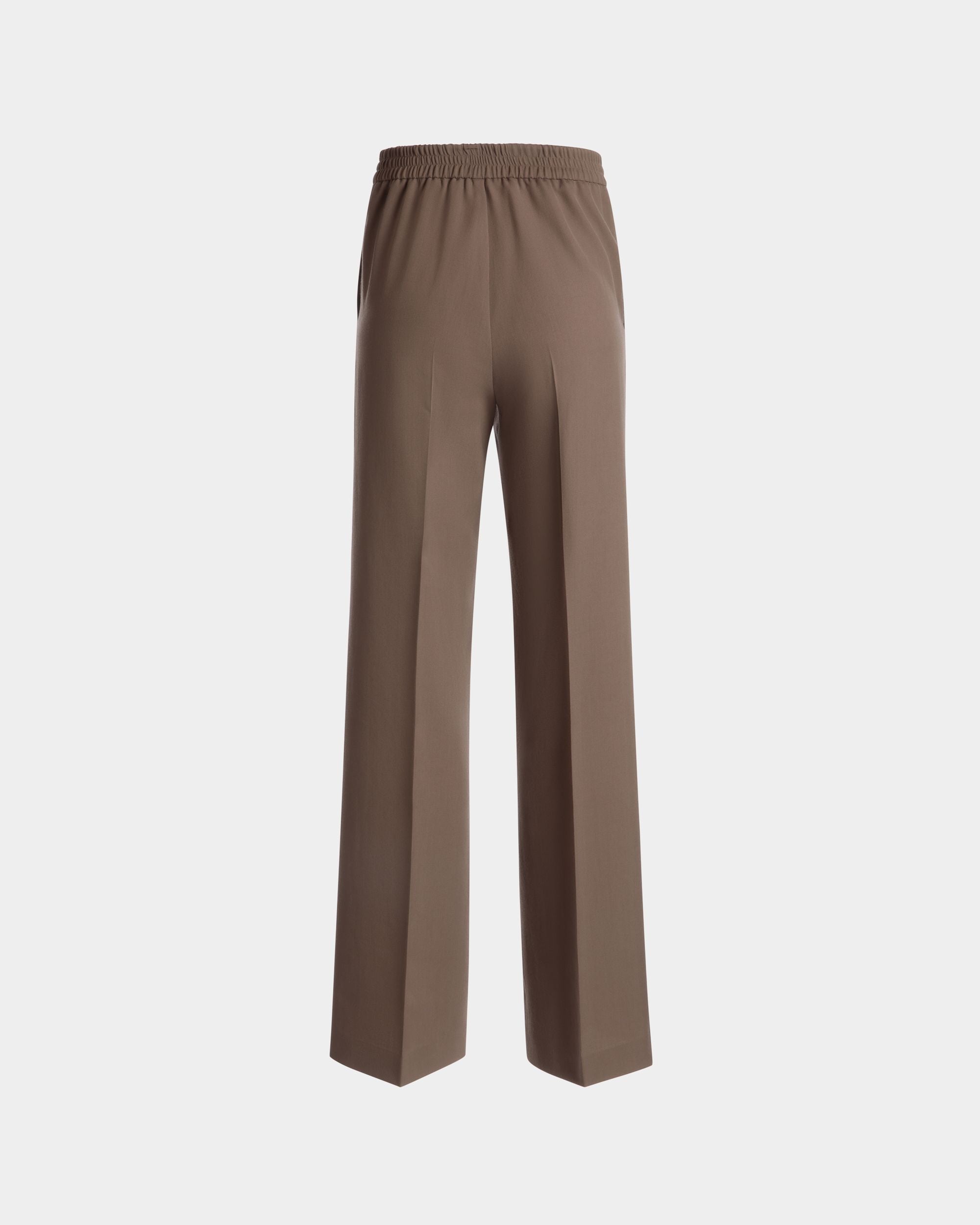 Pants in Taupe Wool and Synthetic Fabric - Women's - Bally - 03